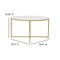 Flash Furniture Hampstead Collection Coffee and End Table Set - White Marbled Laminate Top & Brushed Gold Crisscross Frame, 3 Piece Table Set NAN-CEK-1787-MRBL-GG - alternate 2